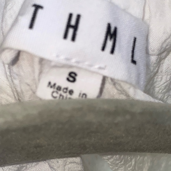 HTML  top white balloon/ puff short Sleeve with Embroidery size S boho chic - Picture 8 of 8